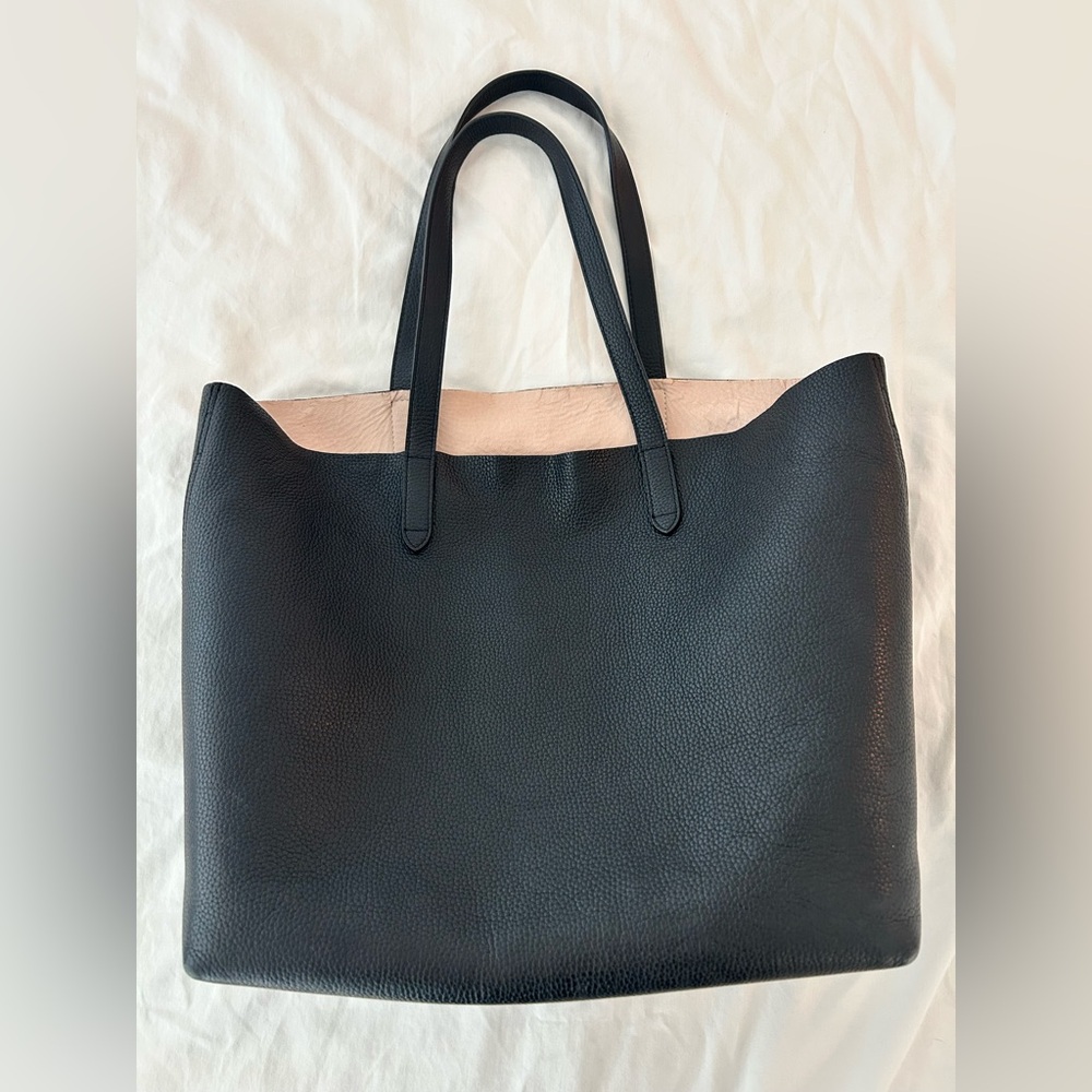 Cuyana Black and Cream Tote Bag